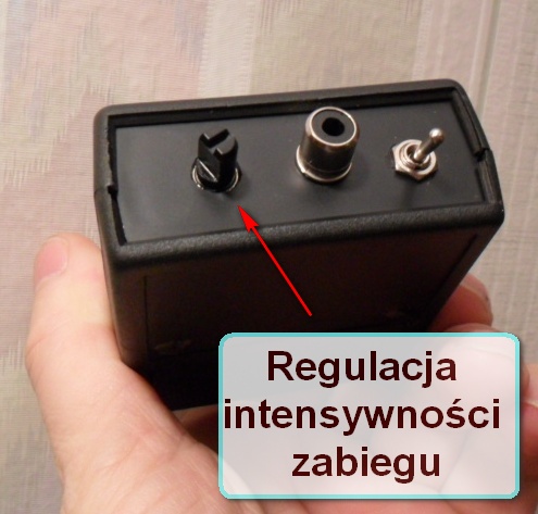 Pokrętło regulacji intensywności zabiegu